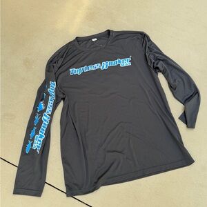 Men's Dark Gray Long Sleeve Dryfit Fishing Boating Tee Topless Hooker Gear